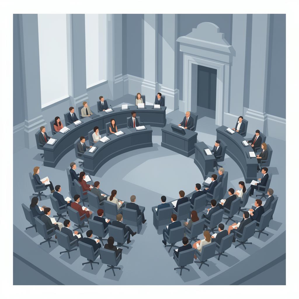 City council chamber illustration